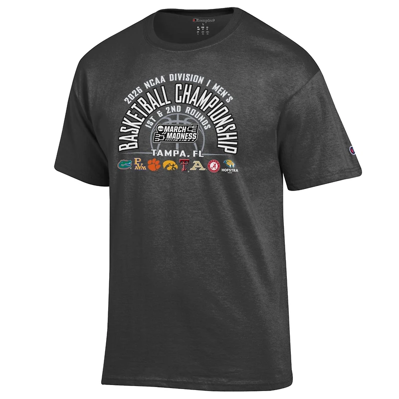 Unisex Champion Gray NCAA 2026 March Madness Tampa T-Shirt