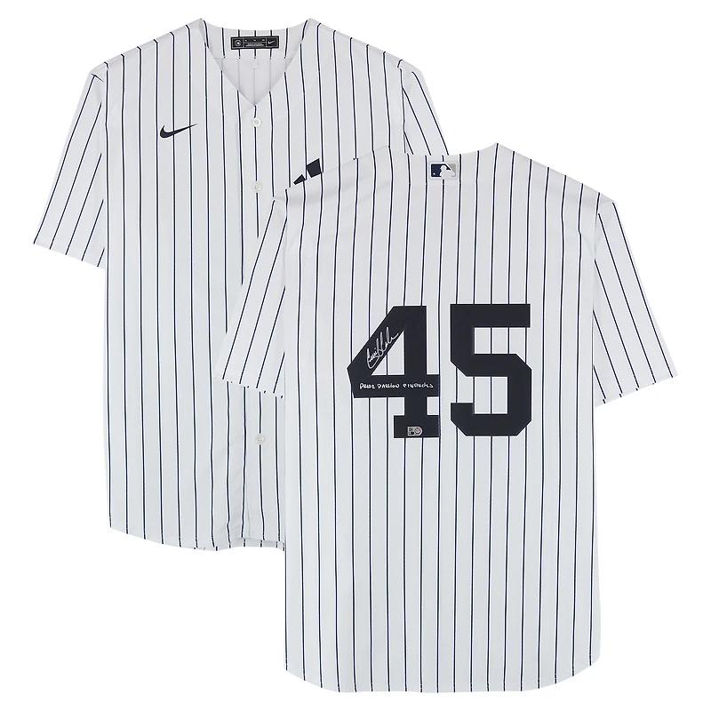 Gerrit Cole New York Yankees Autographed White Nike Replica Jersey with "Pride. Passion. Pinstripes." Inscription
