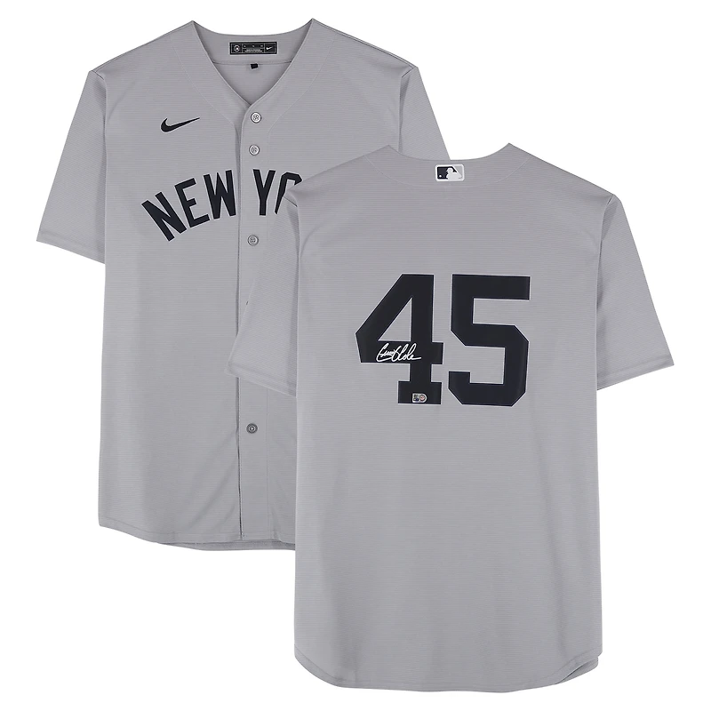 Gerrit Cole New York Yankees Autographed Gray Nike Replica Jersey