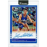 John Stockton Utah Jazz Autographed 2022-23 Panini Contenders Optic Blue Prizm #85-JST #13/25 Card