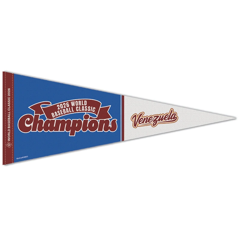 WinCraft Venezuela Baseball 2026 World Baseball Classic Champions 12" x 30" Premium Pennant