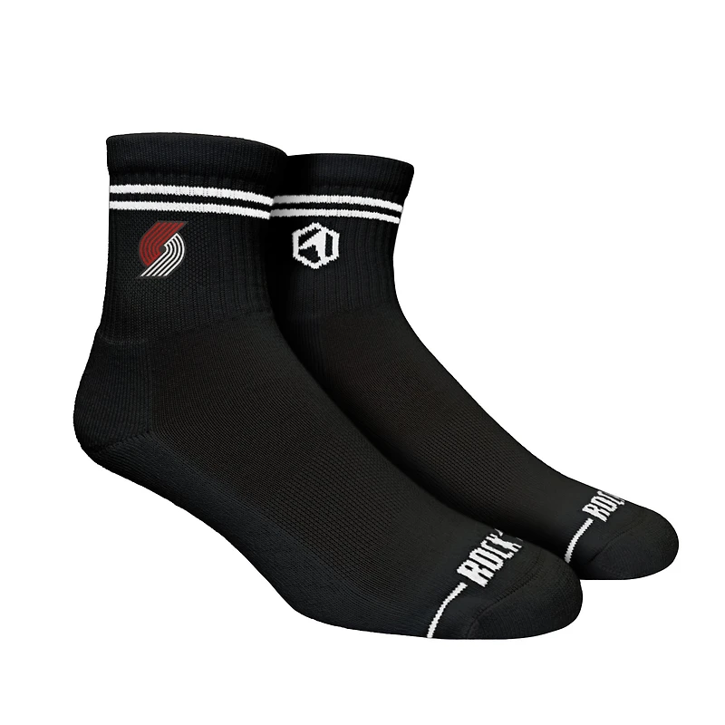 Unisex Rock Em Socks Portland Trail Blazers Casual Stripe Quarter-Length Socks