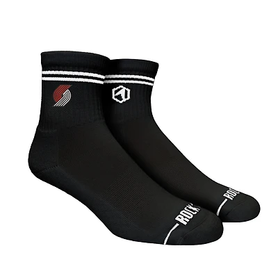 Unisex Rock Em Socks Portland Trail Blazers Casual Stripe Quarter-Length Socks