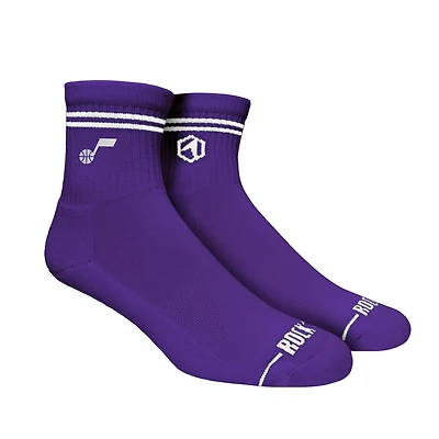 Unisex Rock Em Socks Utah Jazz Casual Stripe Quarter-Length Socks