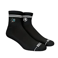 Unisex Rock Em Socks San Jose Sharks Casual Stripe Quarter-Length Socks