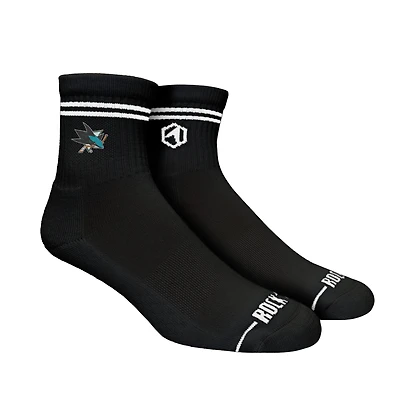 Unisex Rock Em Socks San Jose Sharks Casual Stripe Quarter-Length Socks