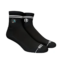 Unisex Rock Em Socks San Jose Sharks Casual Stripe Quarter-Length Socks