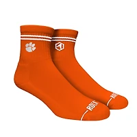 Unisex Rock Em Socks Clemson Tigers Casual Stripe Quarter-Length Socks