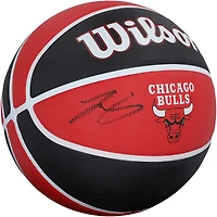 Josh Giddey Chicago Bulls Autographed Red/Black Wilson Team Tribute Basketball