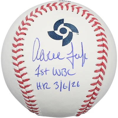 Aaron Judge USA Baseball Autographed 2026 World Baseball Classic Baseball with "1st WBC HR 3/6/26" Inscription - Limited Edition of 10