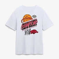 Men's White Arkansas Razorbacks 2026 SEC Men's Basketball Tournament Champions T-Shirt