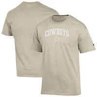 Men's Champion Oatmeal Dallas Cowboys Jersey T-Shirt
