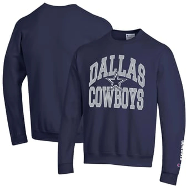 Men's Champion  Navy Dallas Cowboys Powerblend Fleece Sweatshirt