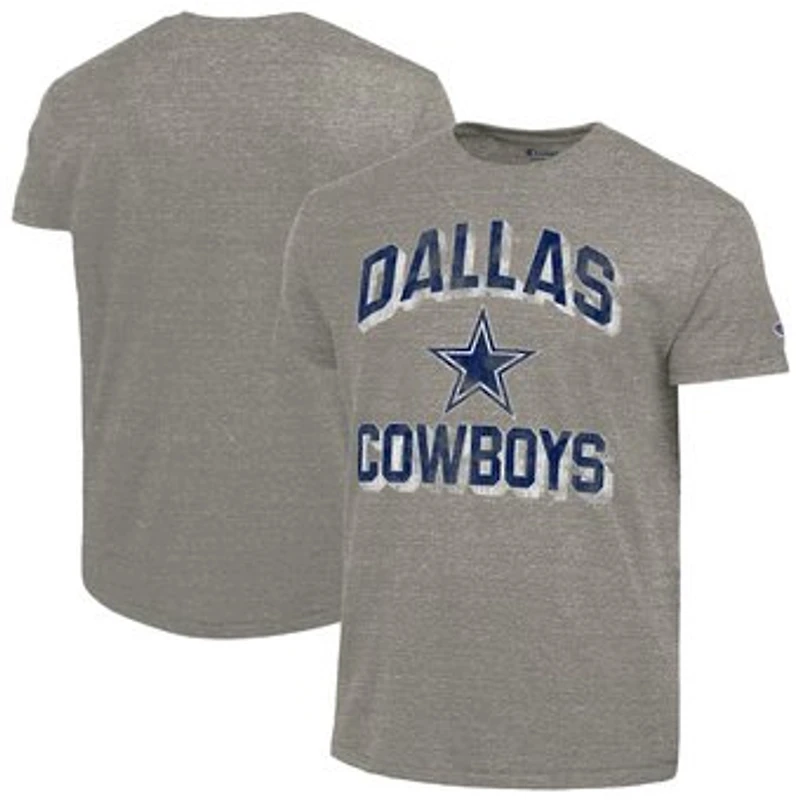Men's Champion Gray Dallas Cowboys Ultimate Tri-Blend T-Shirt