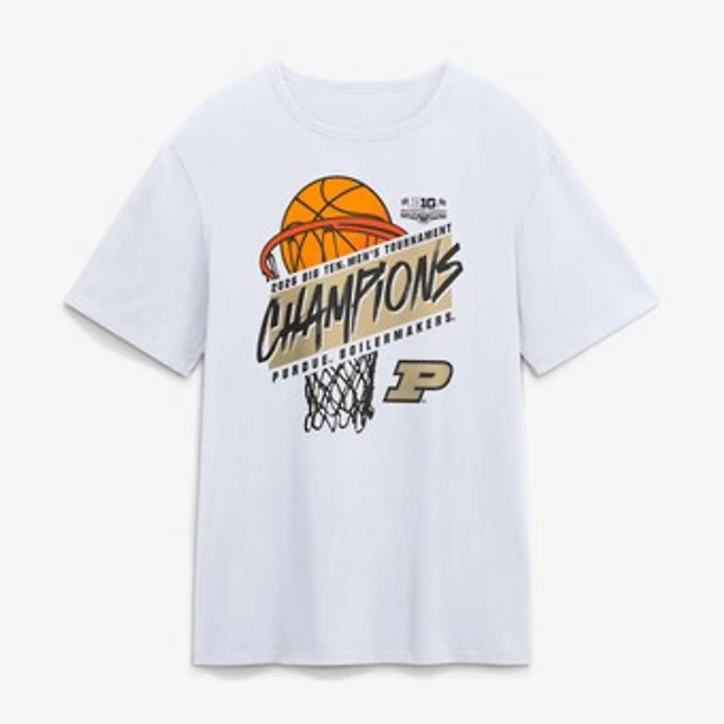 Men's White Purdue Boilermakers 2026 Big Ten Men's Basketball Tournament Champions T-Shirt