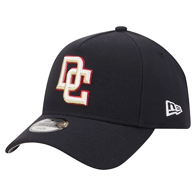 Youth New Era Navy Washington Nationals Cooperstown Logo 9FORTY A-Frame Adjustable Hat
