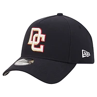 Youth New Era  Navy Washington Nationals Cooperstown Logo 9FORTY A-Frame Adjustable Hat
