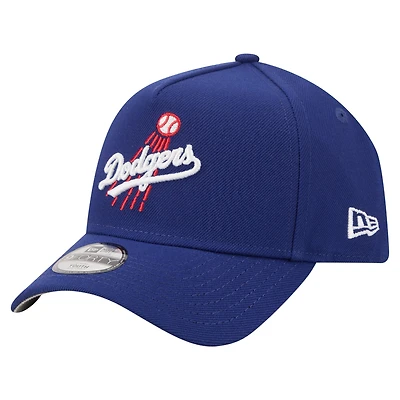 Youth New Era Royal Los Angeles Dodgers Cooperstown Logo 9FORTY A-Frame Adjustable Hat