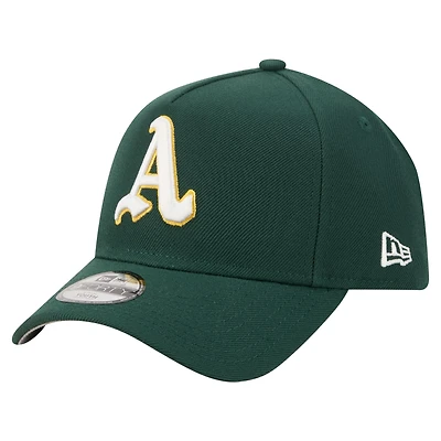 Youth New Era Green Athletics Cooperstown Logo 9FORTY A-Frame Adjustable Hat