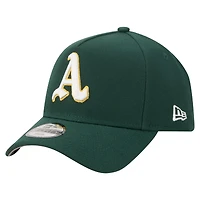 Youth New Era  Green Athletics Cooperstown Logo 9FORTY A-Frame Adjustable Hat