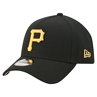 Youth New Era  Black Pittsburgh Pirates Cooperstown Logo 9FORTY A-Frame Adjustable Hat