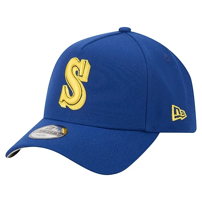 Youth New Era Royal Seattle Mariners Cooperstown Logo 9FORTY A-Frame Adjustable Hat