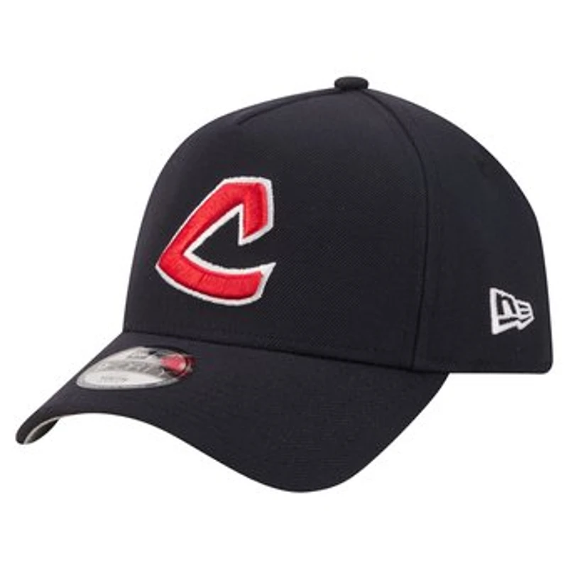 Youth New Era  Navy Cleveland Indians Cooperstown Logo 9FORTY A-Frame Adjustable Hat