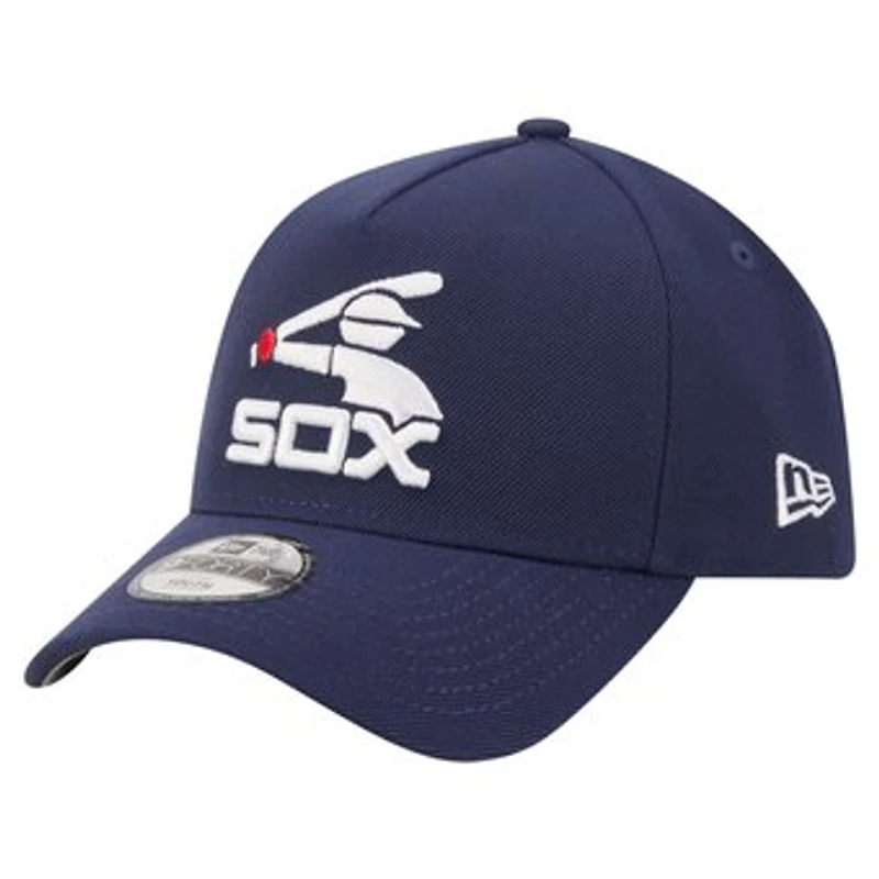 Youth New Era Navy Chicago White Sox Cooperstown Logo 9FORTY A-Frame Adjustable Hat