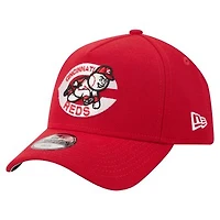 Youth New Era  Red Cincinnati Reds Cooperstown Logo 9FORTY A-Frame Adjustable Hat