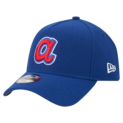 Youth New Era Royal Atlanta Braves Cooperstown Logo 9FORTY A-Frame Adjustable Hat