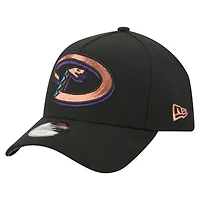 Youth New Era  Black Arizona Diamondbacks Cooperstown Logo 9FORTY A-Frame Adjustable Hat