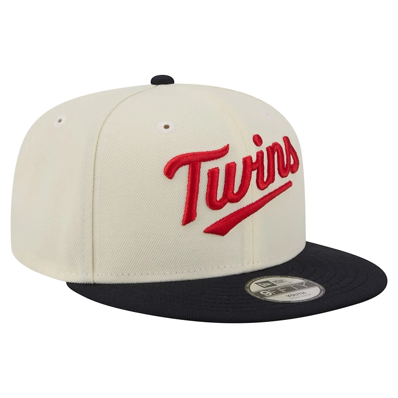 Youth New Era White Minnesota Twins Two-Tone 9FIFTY Snapback Hat
