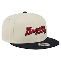 Youth New Era  White Atlanta Braves Two-Tone 9FIFTY Snapback Hat