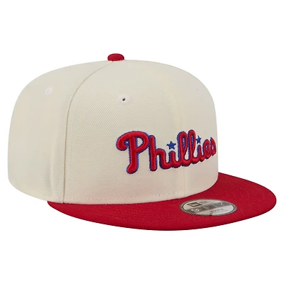 Youth New Era White Philadelphia Phillies Two-Tone 9FIFTY Snapback Hat