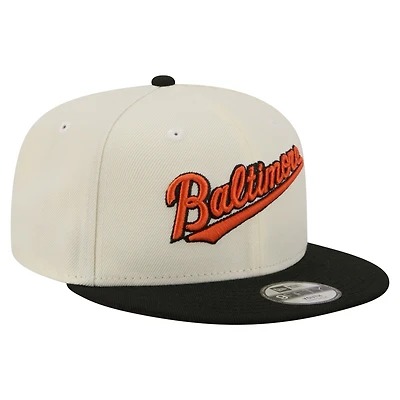 Youth New Era White Baltimore Orioles Two-Tone 9FIFTY Snapback Hat