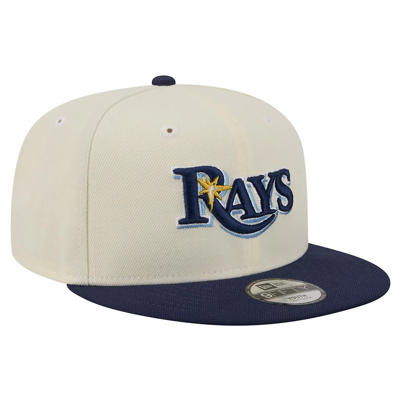 Youth New Era White Tampa Bay Rays Two-Tone 9FIFTY Snapback Hat
