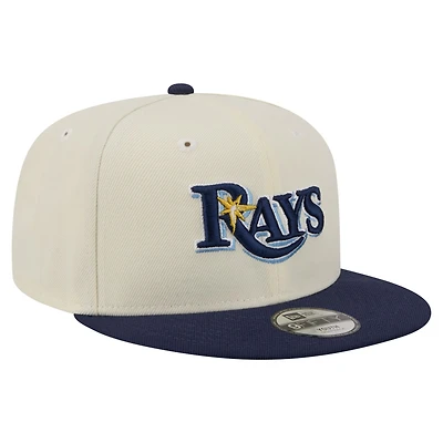 Youth New Era White Tampa Bay Rays Two-Tone 9FIFTY Snapback Hat