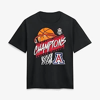 Women's Black Arizona Wildcats 2026 Big 12 Men's Basketball Tournament Champions T-Shirt