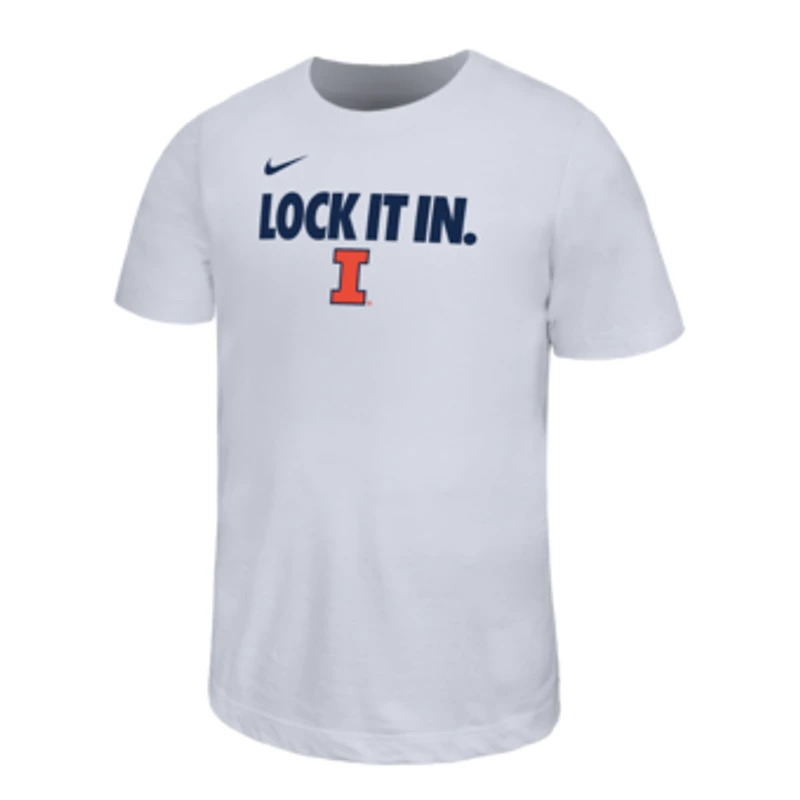 Youth Nike White Illinois Fighting Illini 2026 On-Court Bench Legend Dri-FIT T-Shirt