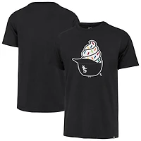 Men's '47  Black Chicago White Sox Ice Cream Helmet Franklin T-Shirt