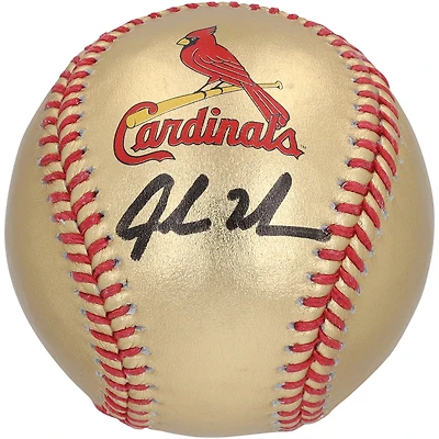 Jordan Walker St. Louis Cardinals Autographed Gold Leather Baseball