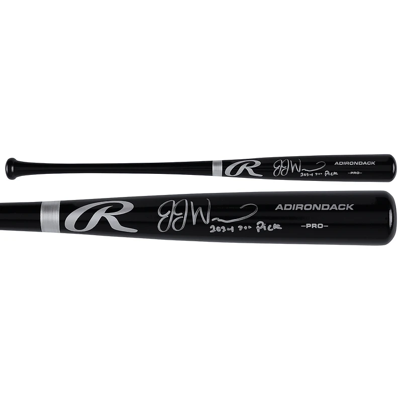 JJ Wetherholt St. Louis Cardinals Autographed Black Rawlings Pro Bat with "2024 7th Pick" Inscription