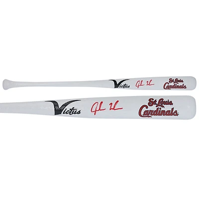 Jordan Walker St. Louis Cardinals Autographed Victus White Team Logo Mini Bat