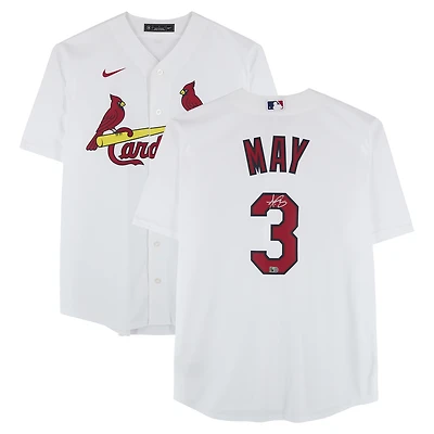 Dustin May St. Louis Cardinals Autographed White Nike Replica Jersey
