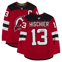 Nico Hischier New Jersey Devils Autographed Red Fanatics Authentic Pro Jersey