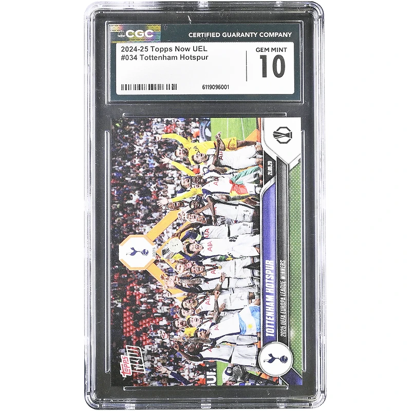 Tottenham Hotspur 2024-25 Topps Now UEL 2025 UEFA Europa League Winners #34 CGC Authenticated 10 Card
