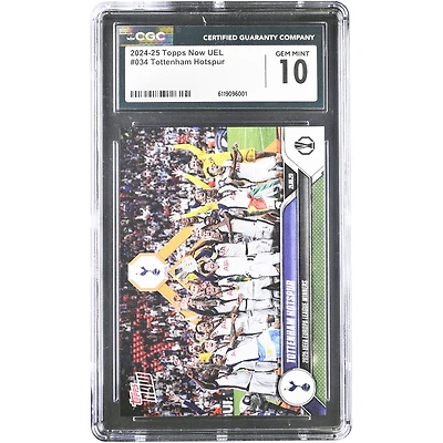 Tottenham Hotspur 2024-25 Topps Now UEL 2025 UEFA Europa League Winners #34 CGC Authenticated 10 Card