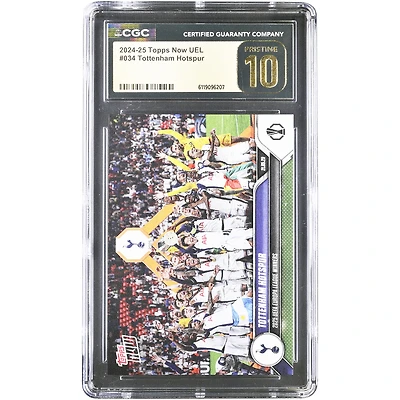 Tottenham Hotspur 2024-25 Topps Now UEL 2025 UEFA Europa League Winners #34 CGC Authenticated PRISTINE 10 Card