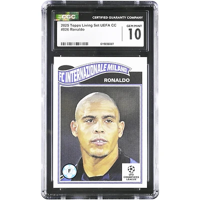 Ronaldo Inter Milan 2025 Topps Living Set #826 CGC Authenticated 10 Card