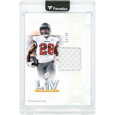 Leonard Fournette Tampa Bay Buccaneers 2025 Panini Flawless Game-Used SB LIV Relic #SBS-LFE #4/20 Card